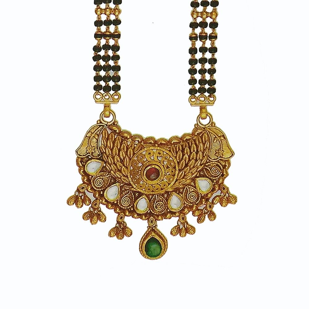22kt Yellow Gold Fancy Tanmaniya With Beads