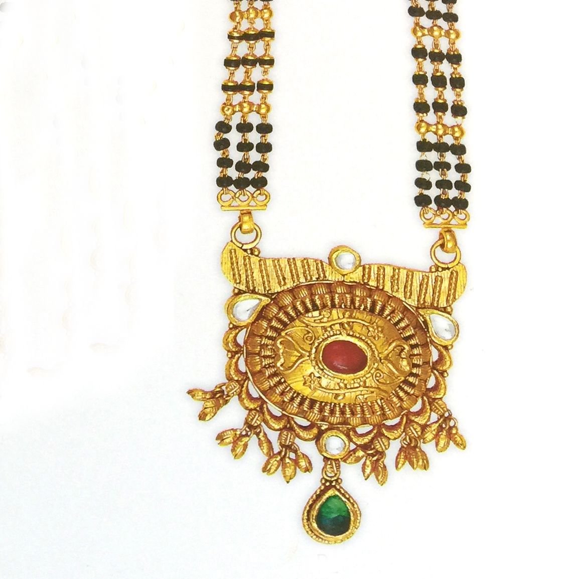 916 Gold Mangalsutra for Bridal with Black Mani