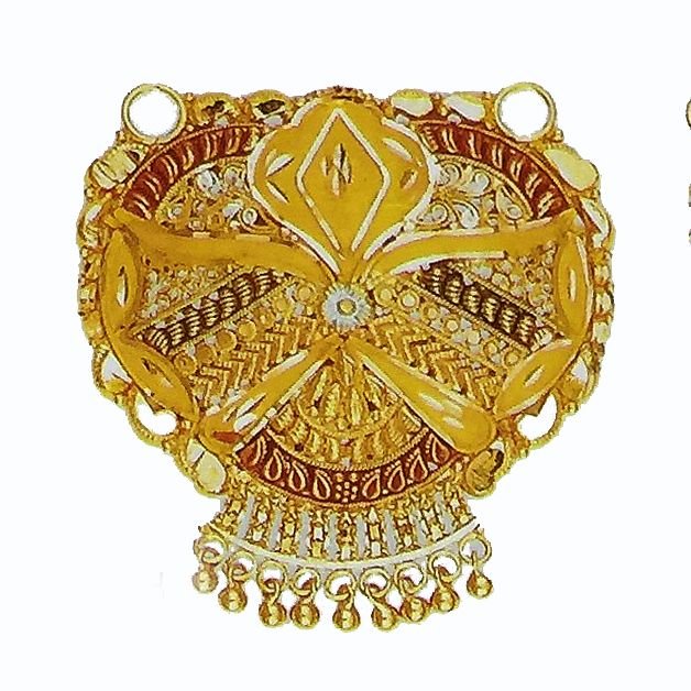 22kt Yellow Gold Fancy Tanmaniya Pendant