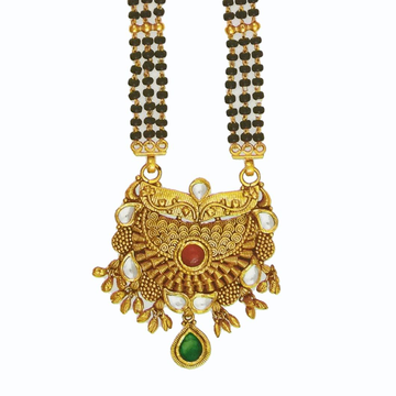 22k Yellow Gold Tanmaniya For Bridal With Black Pe... by 