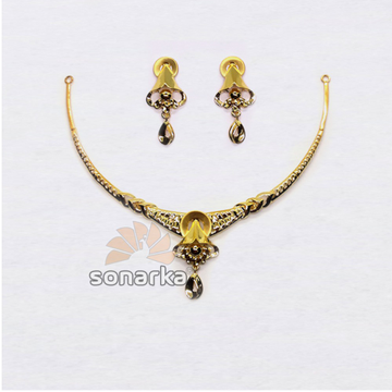22k-Fancy-Light-Weight-Gold-Necklace-Design by 