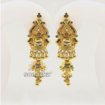 916 plain gold jummar earrings by 