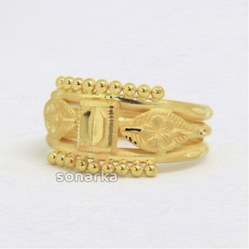 22ct 916 Yellow Gold Ladies Ring Indian Triple Pip... by 