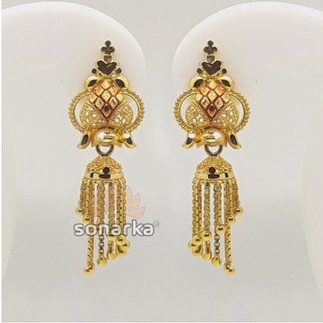 916 gold hallmarked designer jummar earrings by 