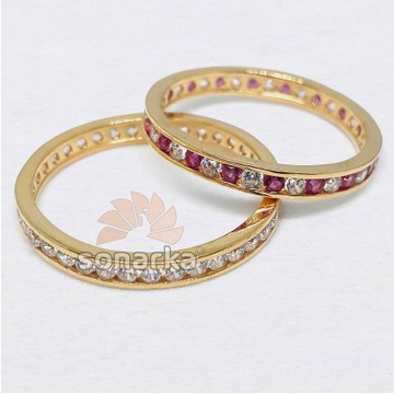 22k CZ Gold Bands & Ring Light Weight for Womens by 