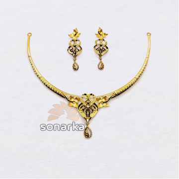916-Fancy-Lightweight-Gold-Necklace-Set by 