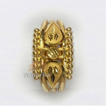 916 Gold Ball Pipe Ring for Ladies Indian Design by 