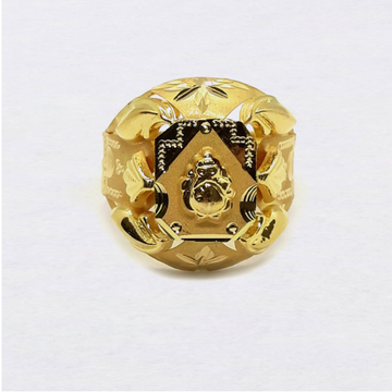Ganesha design nazrana gold ring by 