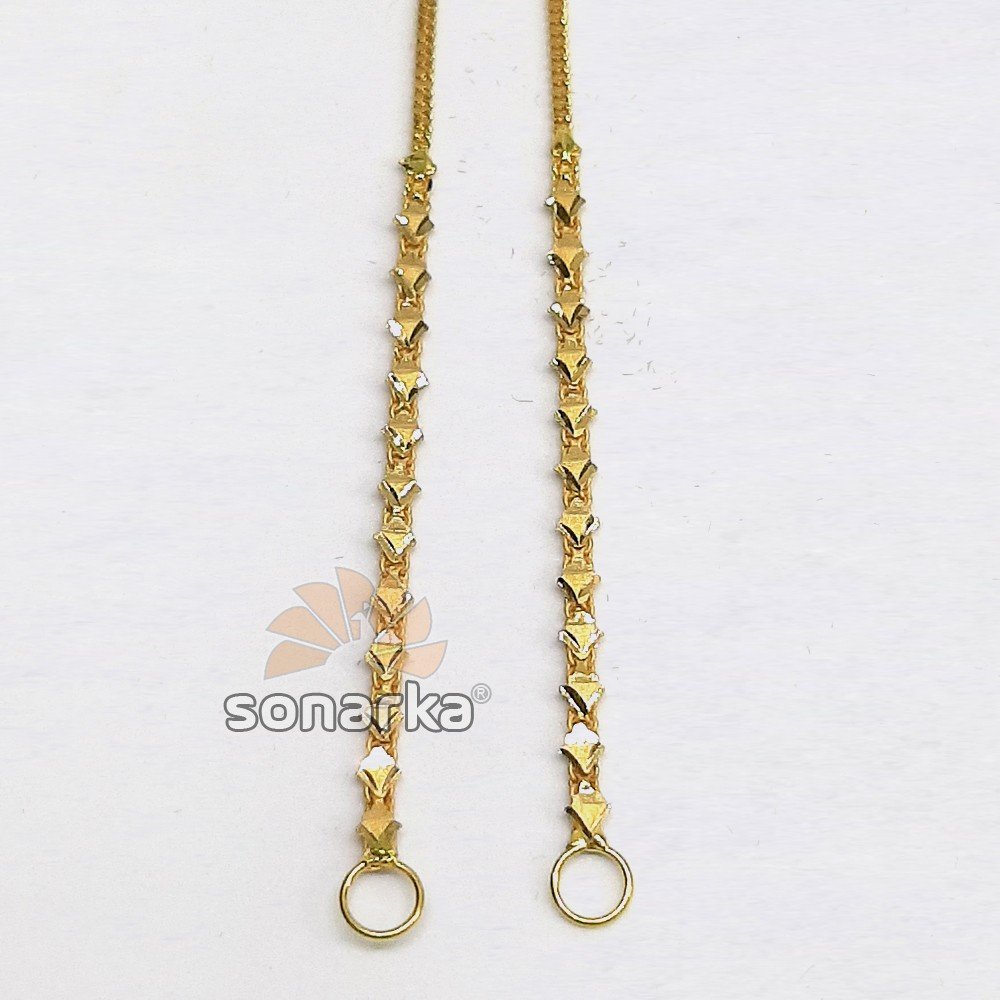 Light weight gold earchain kanser sk- k028