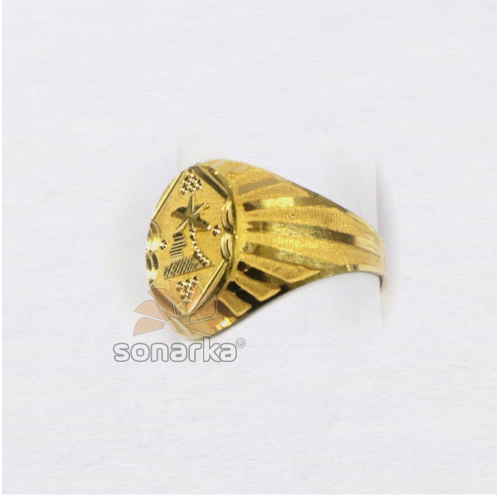 Yellow Gold Gents Rings Machine Cut Manufacturer