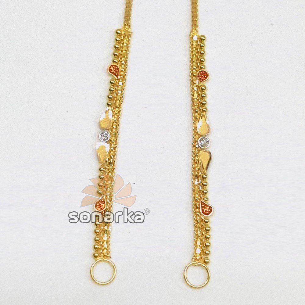 Light Weight Gold Earchain Kanser  SK- K007