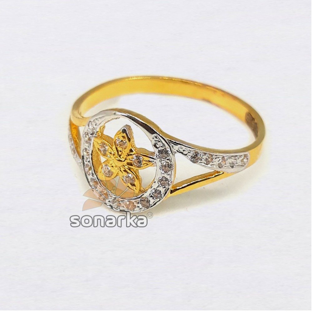 22KT Fancy Star Shaped CZ Ladies Ring