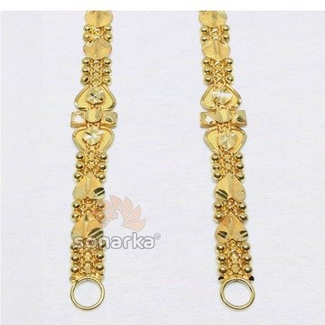 22k Pair Of Gold Kanser Ear Chain for Women