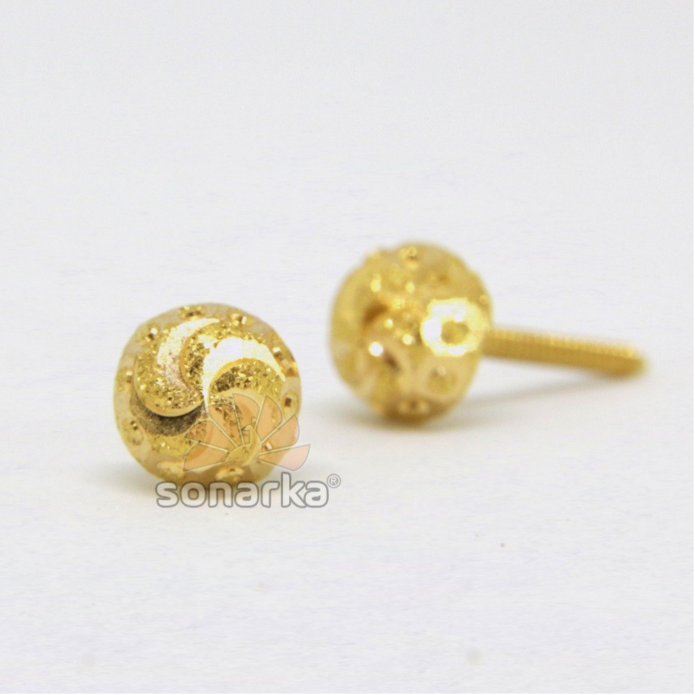 22ct Hallmark Machine Cut Yellow Gold Vertical Tops