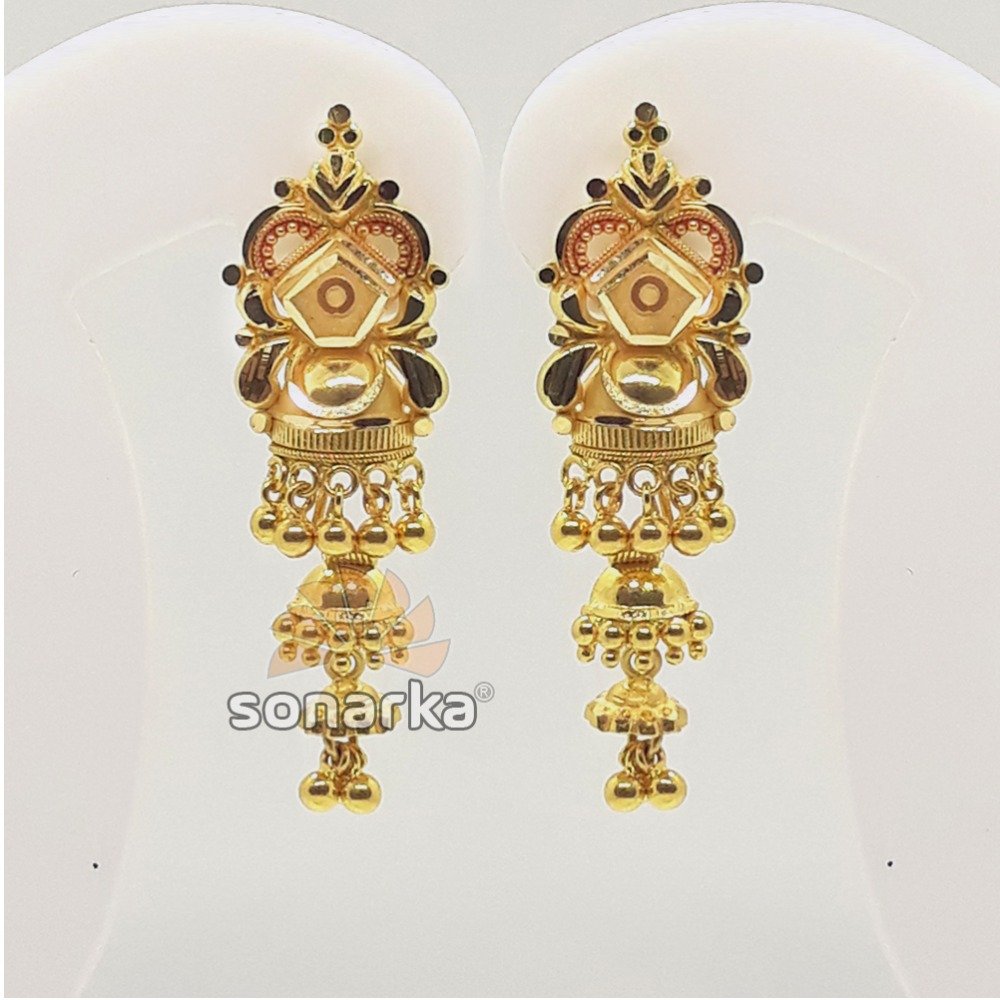 916 Gold Designer Latkan Buti With Ghughri