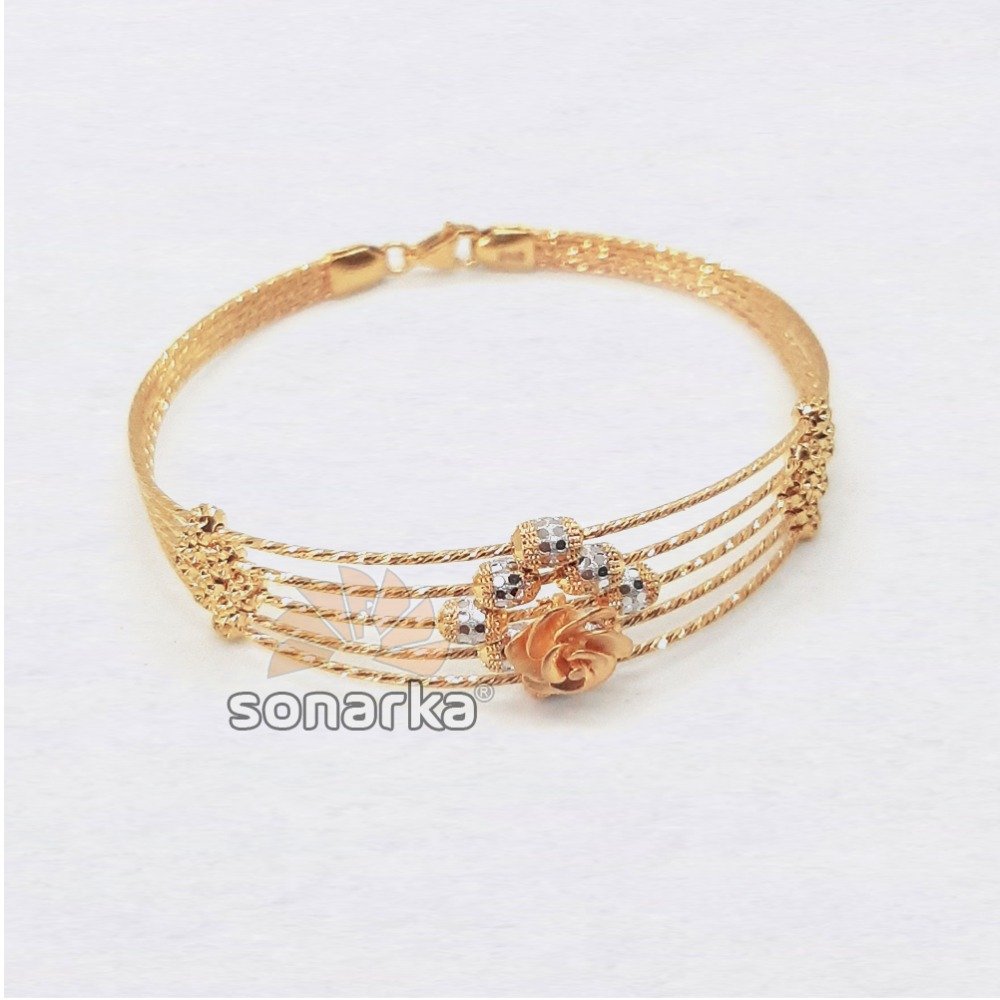 18k Floral CZ Rose Gold Bracelet SK - R001
